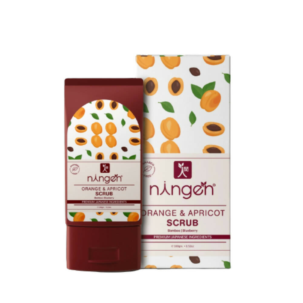 Ningen Orange and Apricot Face Scrub | Grocsy