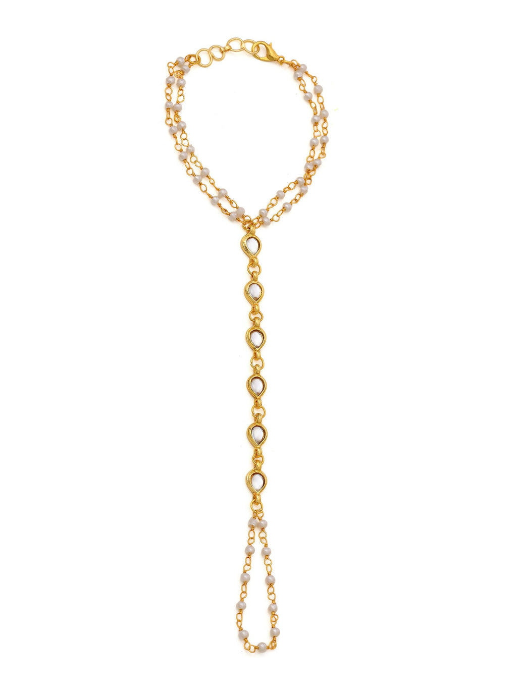 Ruby Raang Gold Kundan Haath Phool | Grocsy