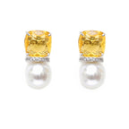 Yellow Pearl Studs- Ruby Raang | Grocsy