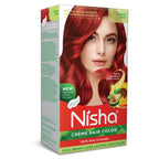 Nisha Creme Hair Color for Women - Flame Red | Grocsy