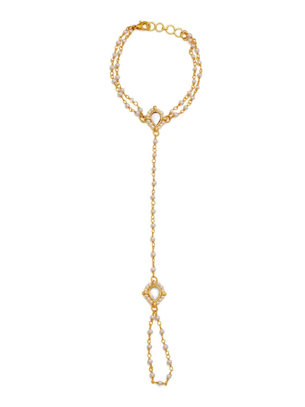 Ruby Raang Gold Kundan Haath Phool | Grocsy