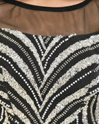 Amodini Designer Studio Heavy Work Black Pearl Sequined Padded Blouse | Grocsy