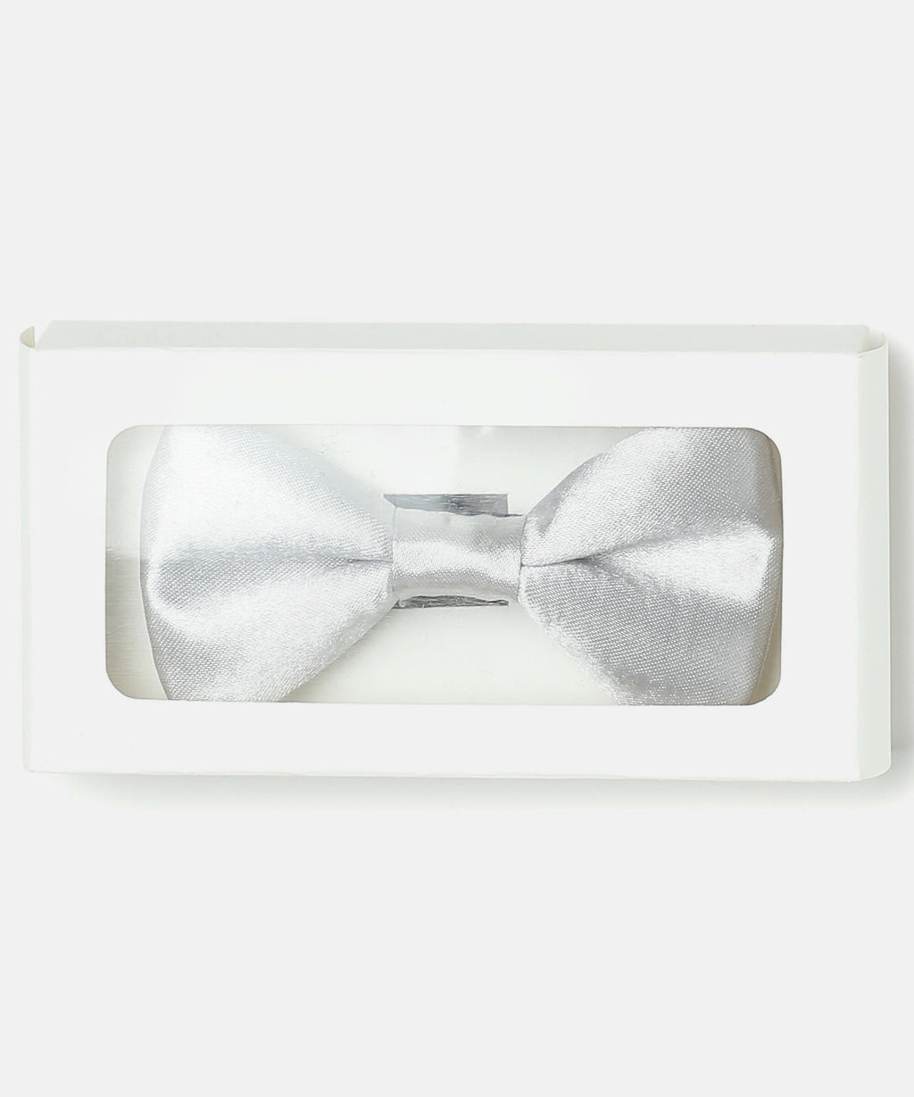 Manet Boys Solid Single Layer Bow - Silver | Grocsy