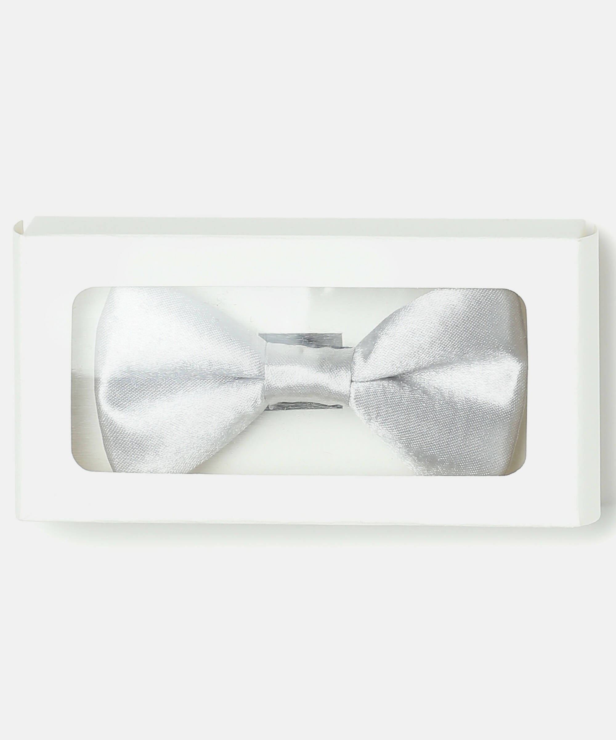 Manet Boys Solid Single Layer Bow - Silver | Grocsy