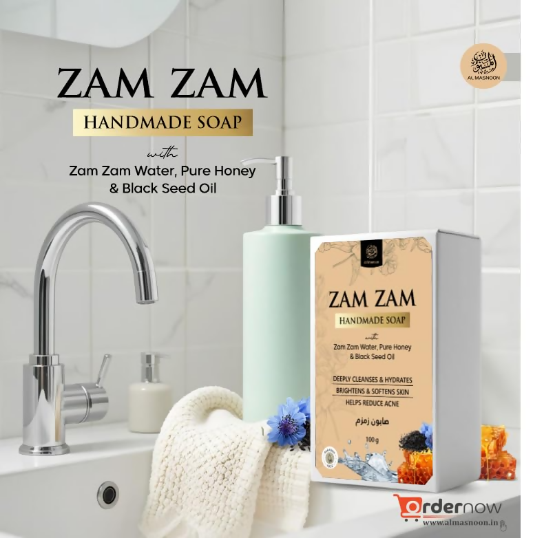 Al Masnoon Zam Zam Handmade Soap with Pure Honey | Grocsy