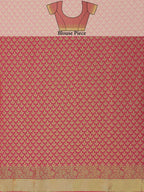 Mimosa Women's Kanchipuram Art Silk Pink Saree | Grocsy