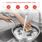 Vinod SAS Pro Platinum Triply Stainless Steel Hybrid Non Stick Frypan | Grocsy