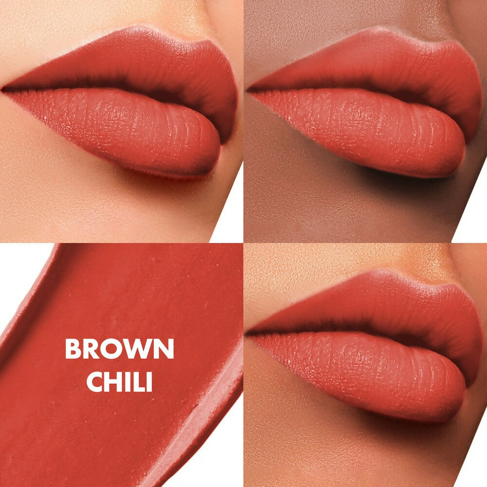 Lakme Cushion Matte Lipstick - Brown Chili | Grocsy