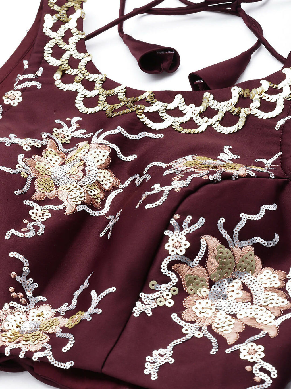 House of Panchhi Pink Net Sequins Embroideried Lehenga | Grocsy