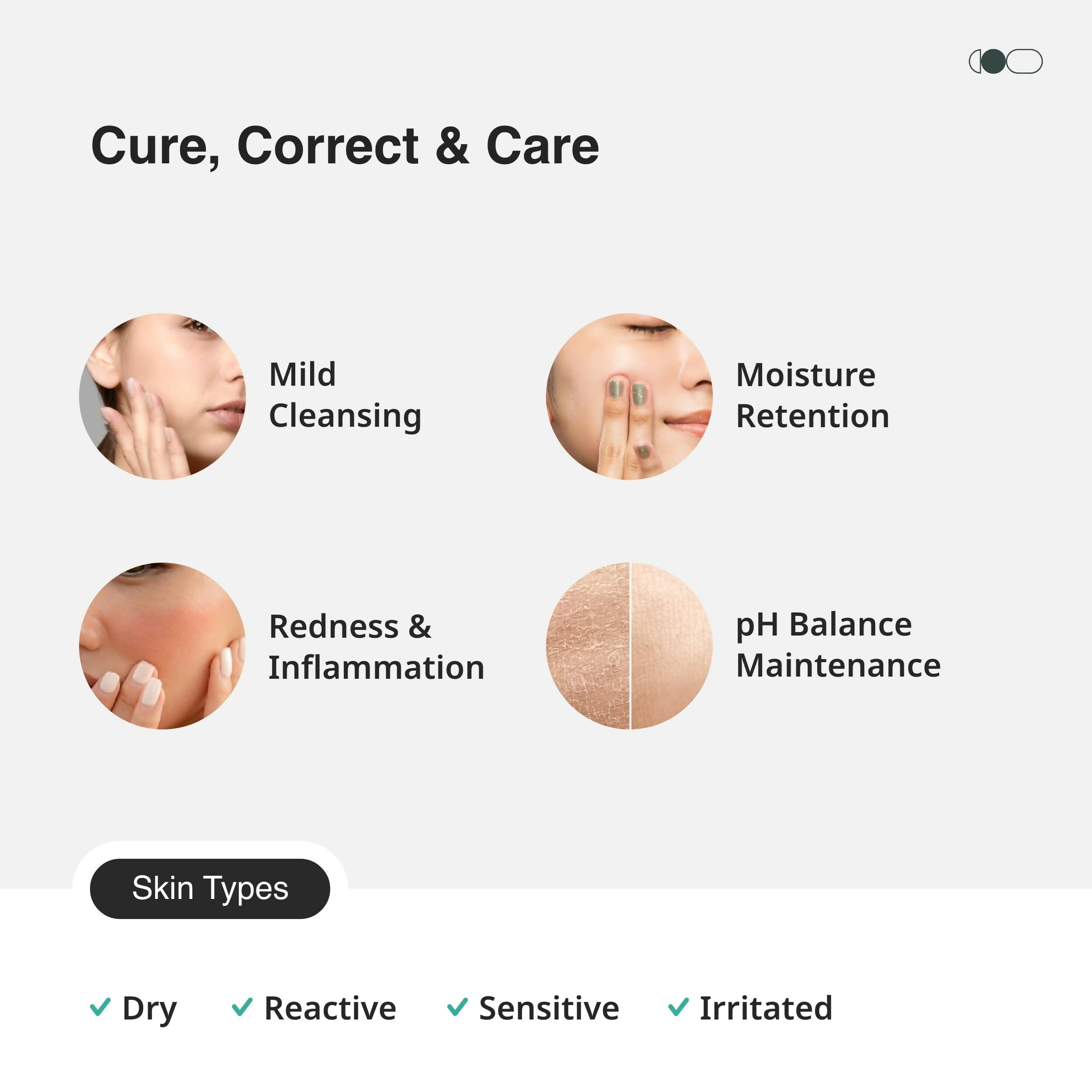 Cureskin Sensitive Pro Cleanser with Tucuma Butter & Apple Extracts for Sensitive Skin Face Wash | Grocsy