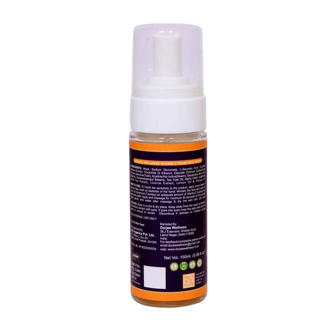 Dorjee Wellness Brightening Vitamin C Foam Face Wash | Grocsy