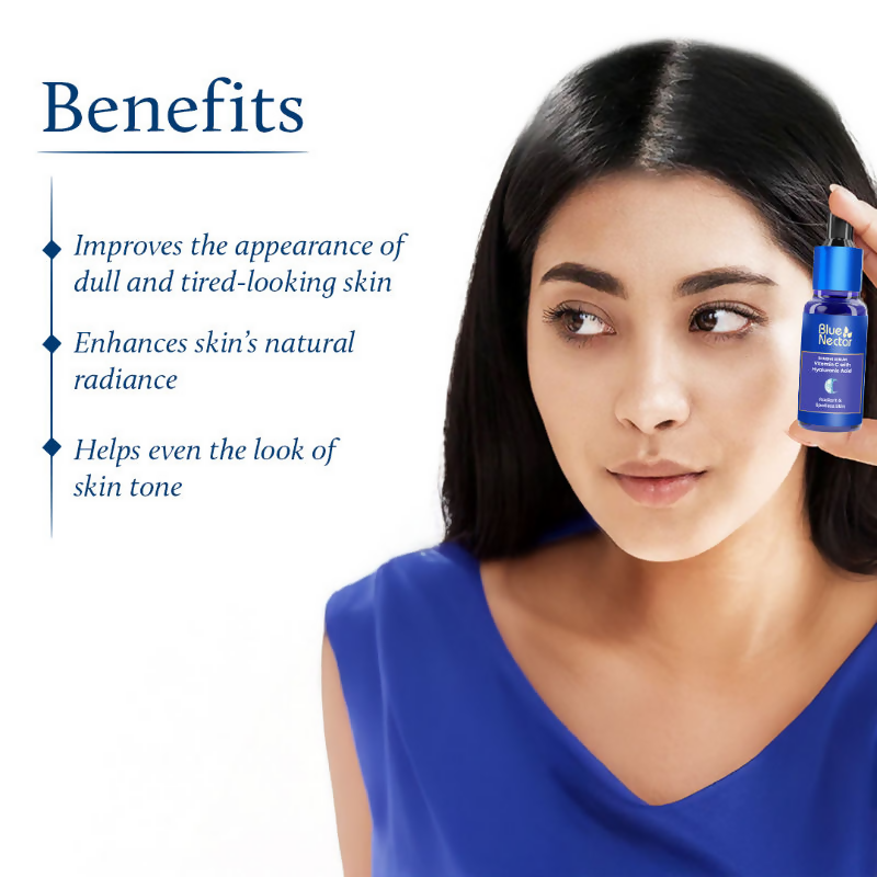 Blue Nectar Vitamin C Face Serum for Dark Spots & Radiance | Grocsy