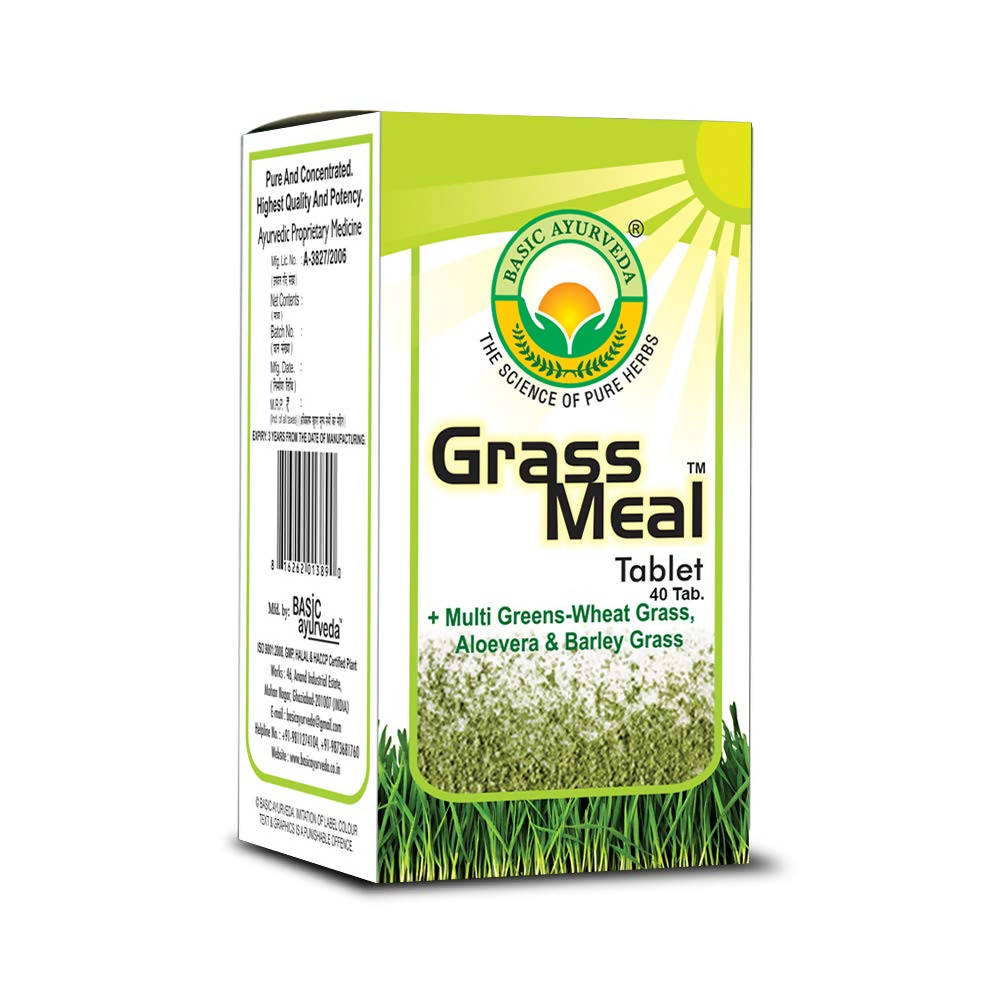 Basic Ayurveda Grass Meal Tablets | Grocsy