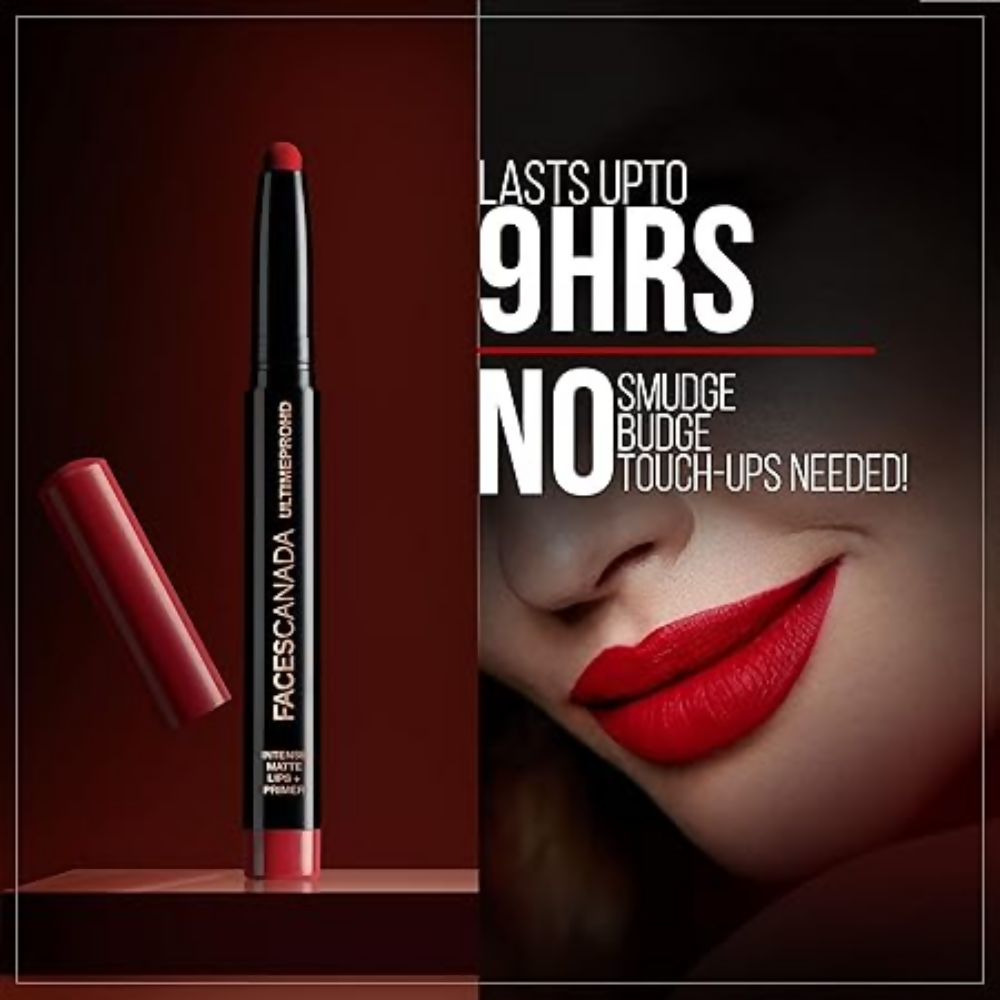 Faces Canada Ultime Pro HD Intense Matte Lipstick + Primer - Magnetic (Nude) | Grocsy