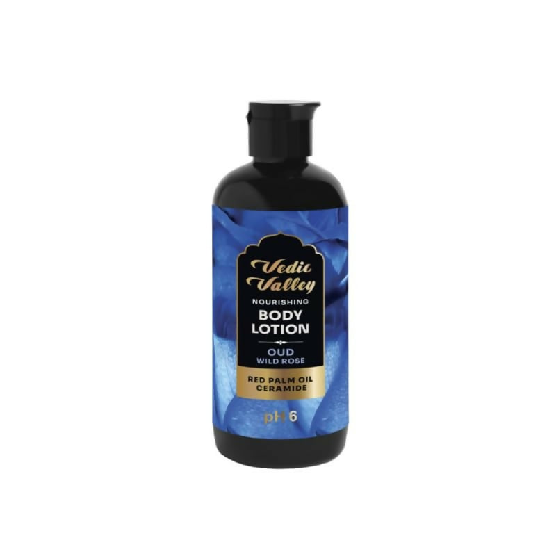 Vedic Valley Oud Wild Rose Body Lotion for Women & Men | Grocsy