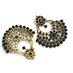 Mominos Fashion Johar Kamal Golden And Black Beaded Earrings | Grocsy