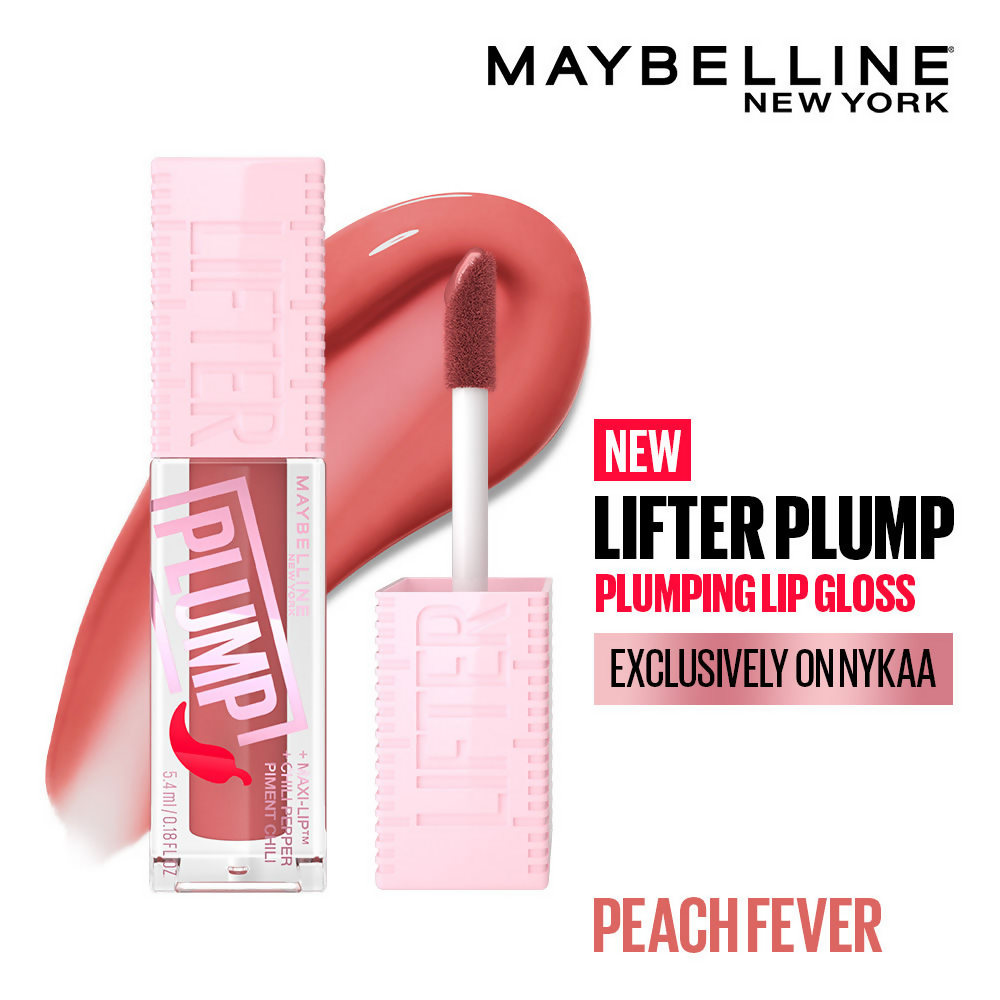 Maybelline New York Lifter Plump - Plumping Lip Gloss - Peach Fever | Grocsy