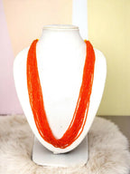 Inhanns Crystal Beads Luxe Edition – Multi-Layered Necklace - Orange | Grocsy