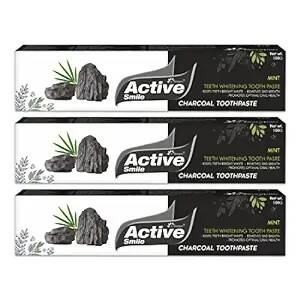Dr. Morepen Active Smile Charcoal Toothpaste for Teeth Whitening & Bad Breath Removal | Grocsy