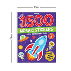 Dreamland Publications 1500 Mosaic Stickers Book 4 with Colouring Fun - Sticker Book for Kids Age 4 - 8 years | Grocsy