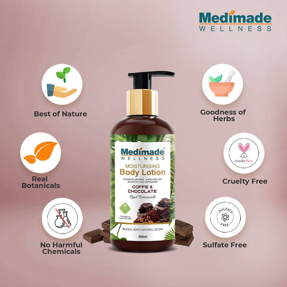 Medimade Wellness Coffee and Chocolate Moisturising Body Lotion | Grocsy