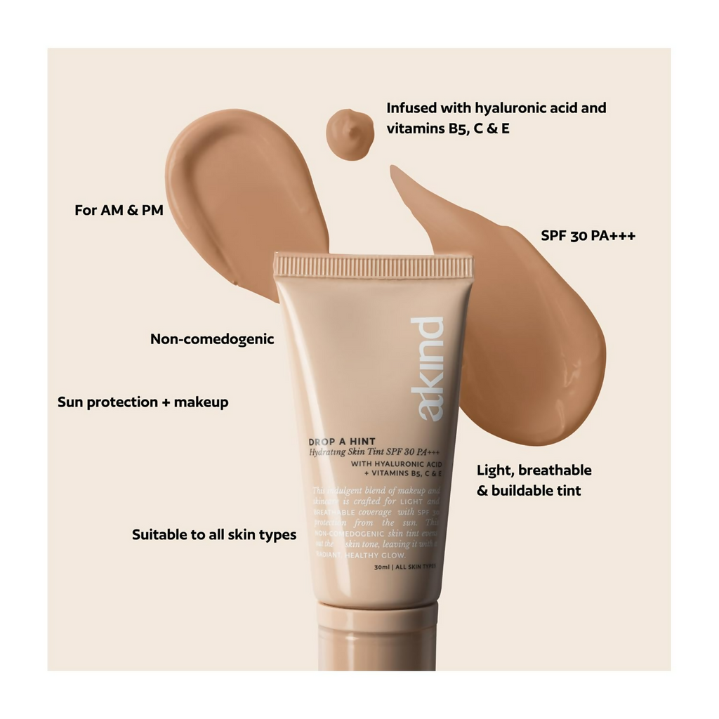Akind Drop A Hint Hydrating Skin Tint Spf 30 Pa+++150 Honey | Grocsy