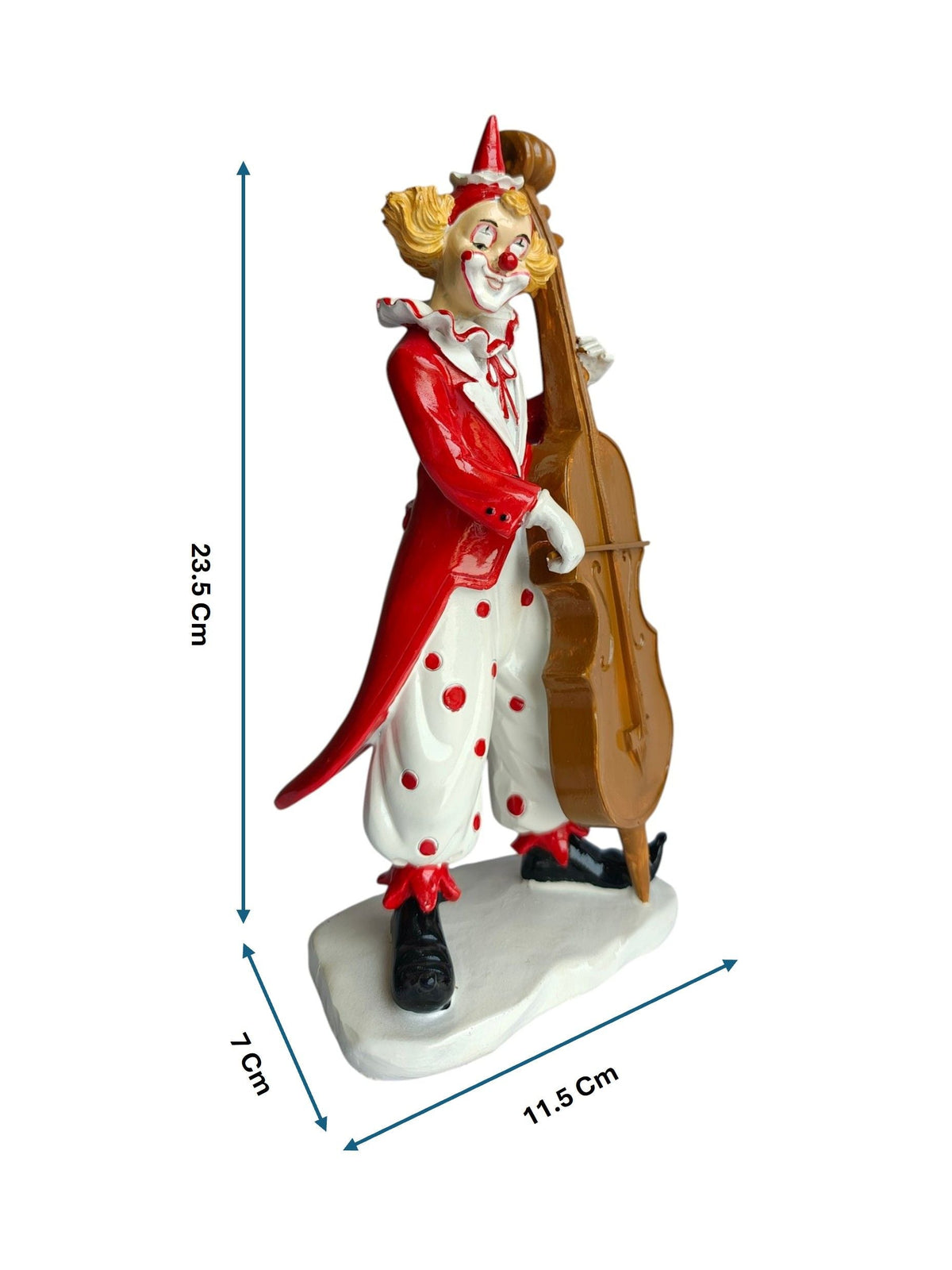 Sun Mun Decors Cello Musician Clown Figurine | Grocsy