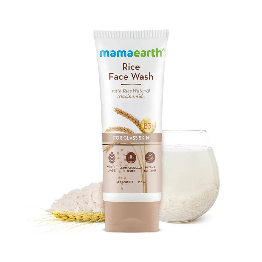 Mamaearth Rice Face Wash With Rice Water & Niacinamide | Grocsy