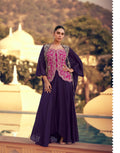 Aarshi Fashions Pink Chinon Wedding Gowns | Grocsy