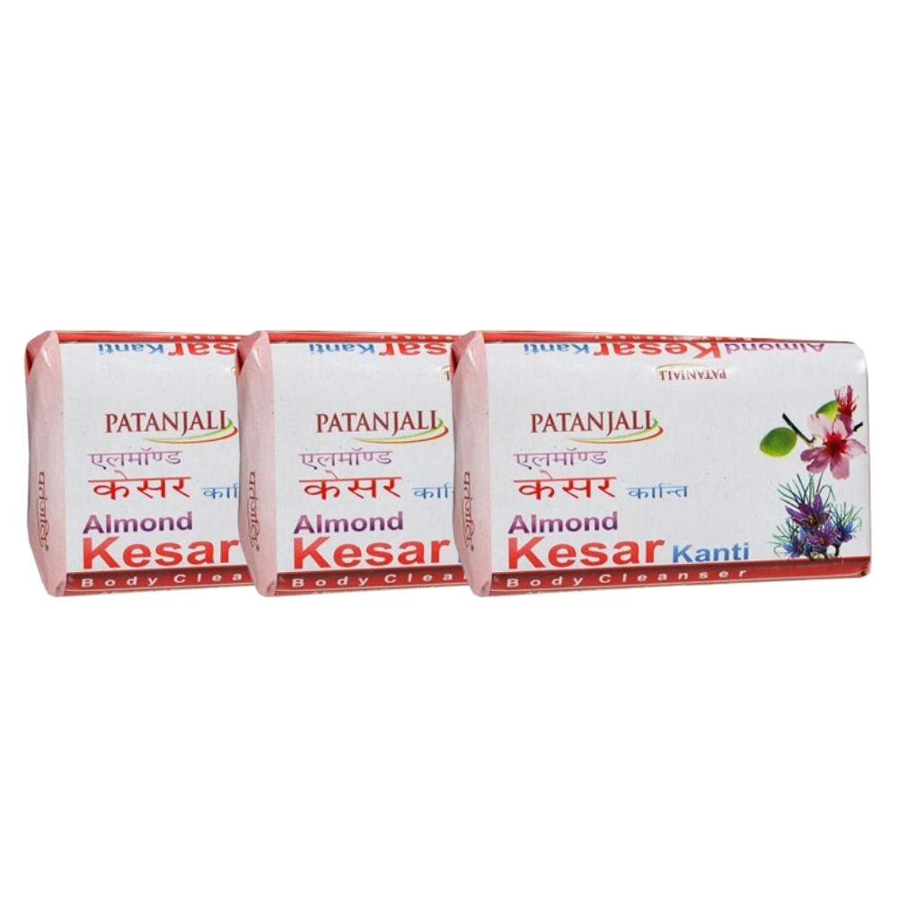 Patanjali Almond Kesar Kanti Body Cleanser Soap (75 gms) | Grocsy