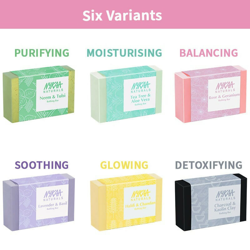 Nykaa Naturals Rose & Geranium Balancing Bathing Soap | Grocsy