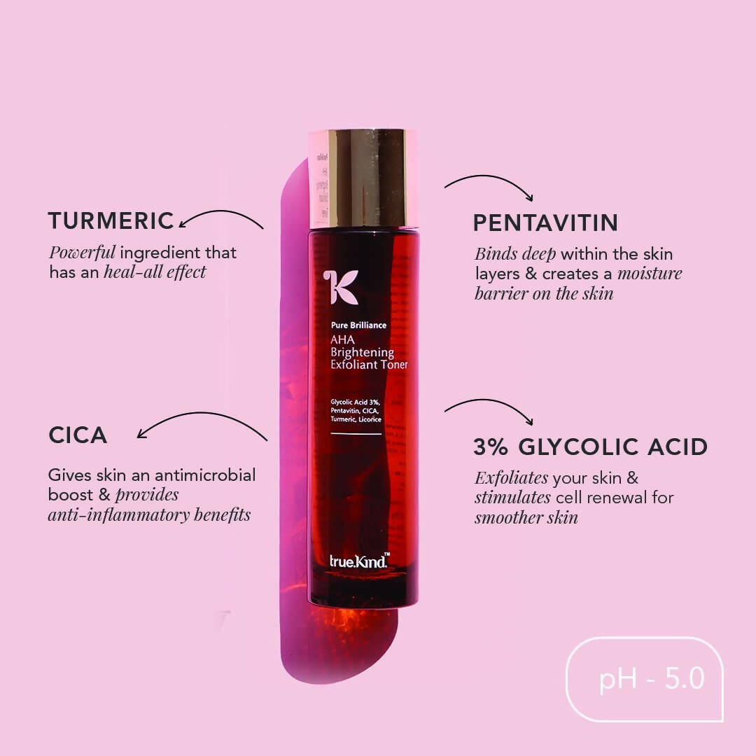 True Kind AHA Brightening Exfoliant Toner | Grocsy
