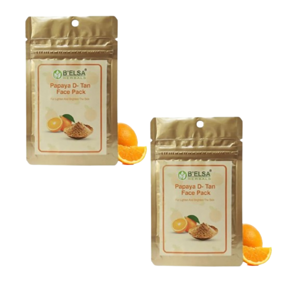 Belsa Herbals Organic Lighten And Brighten Orange Face Pack | Grocsy
