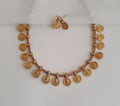 Jewel City Temple Coin Necklace Set – Traditional Gold-Plated Lakshmi Design – South Indian Ethnic Jewelry Set | Grocsy