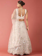 House of Panchhi Grey Net Sequinse Work Lehenga & Blouse, Dupatta | Grocsy