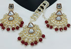 Jewel City Kundan Choker Set with Pearl Tassels - Premium Glass Cut Stone Wedding Collection | Grocsy