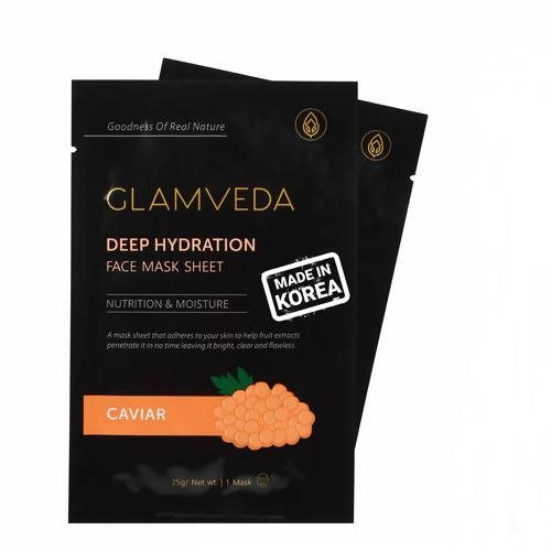 Glamveda Caviar Rejuvenate & Protecting Sheet Mask Pack | Grocsy