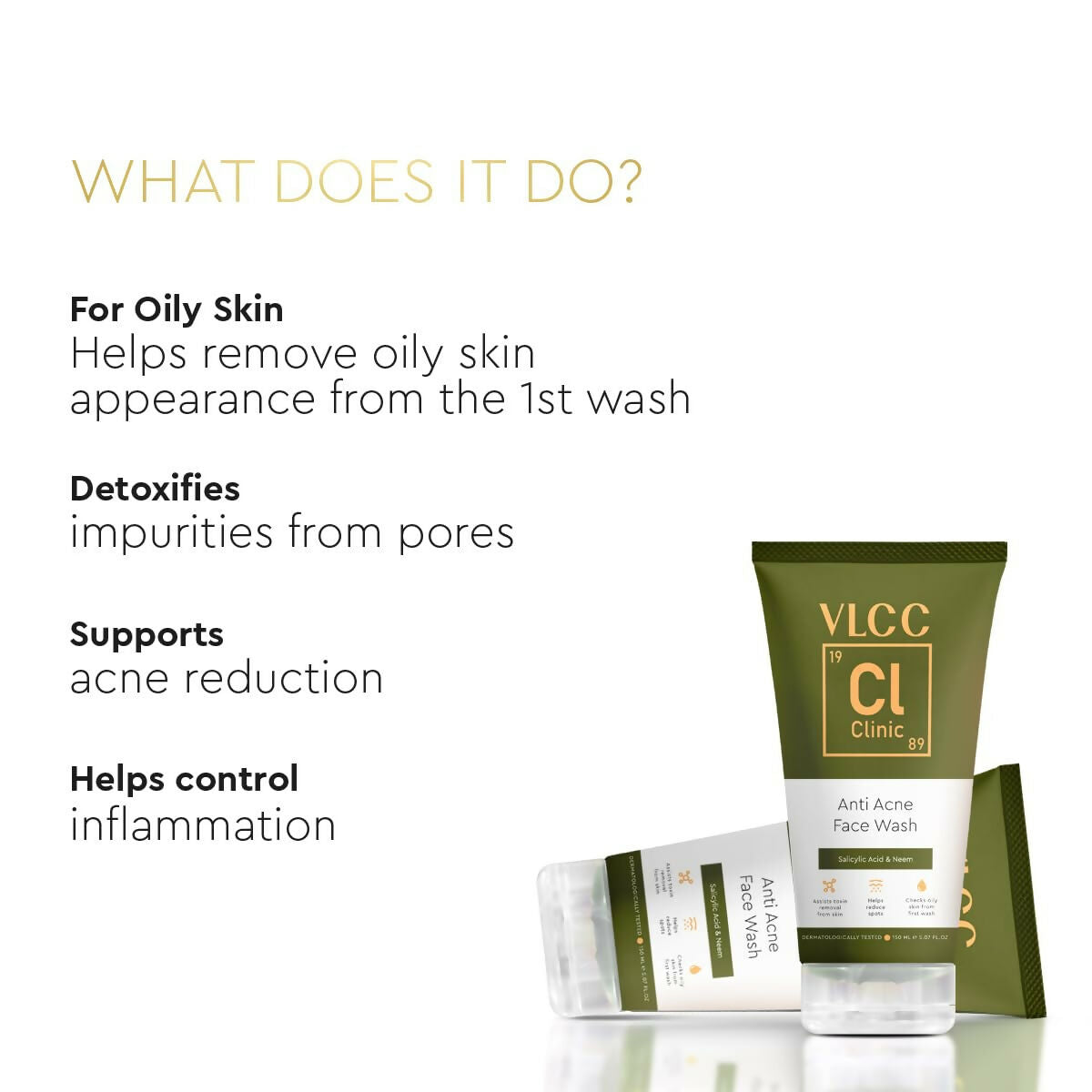 VLCC Clinic Anti Acne Face Wash | Grocsy
