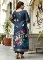 Vegaa Fashion Grey Viscose Silk Beads Work Desginer Suit | Grocsy
