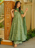 Vegaa Fashion Green Printed Muslin Salwar Suit | Grocsy