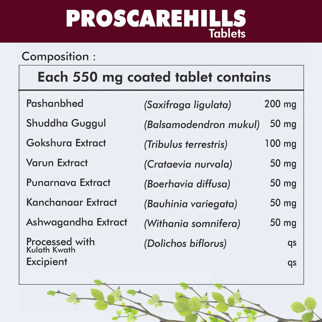 Herbal Hills Ayurveda Proscarehills Tablets | Grocsy