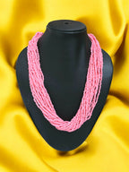Inhanns Handmade Beaded Multilayer Necklace, 20 Layers - Light Pink | Grocsy