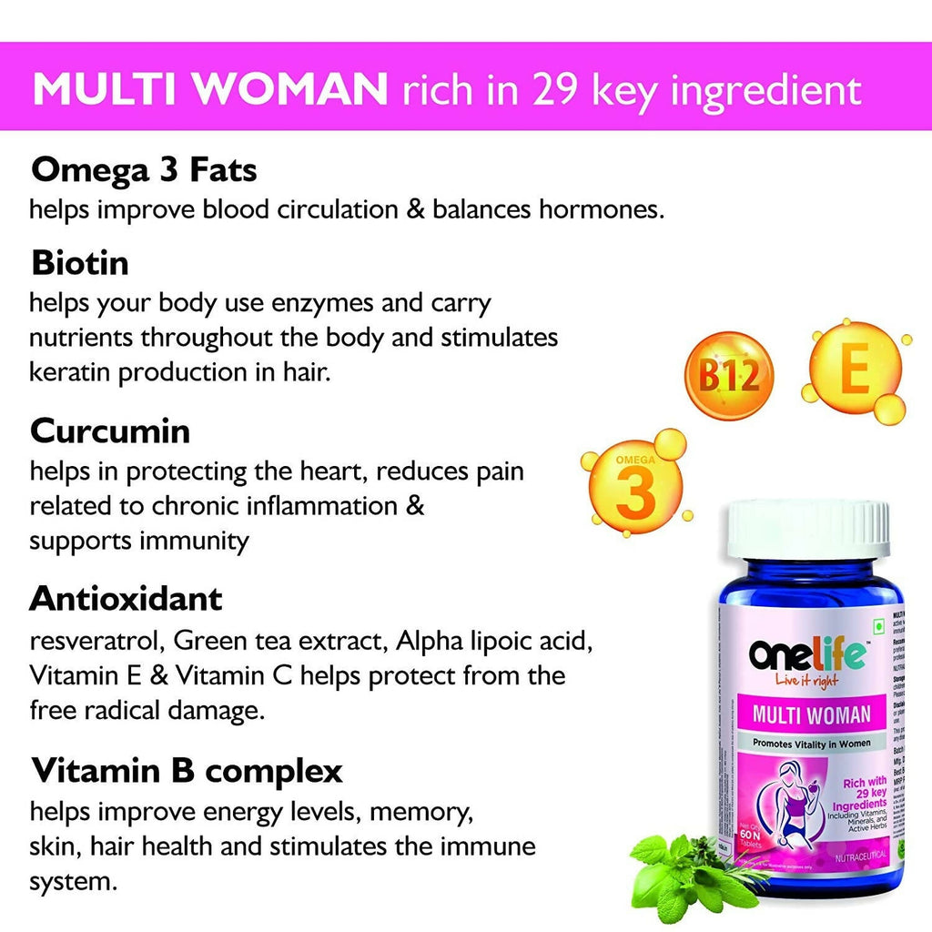 Onelife Multi Vitamin For Women Tablets | Grocsy