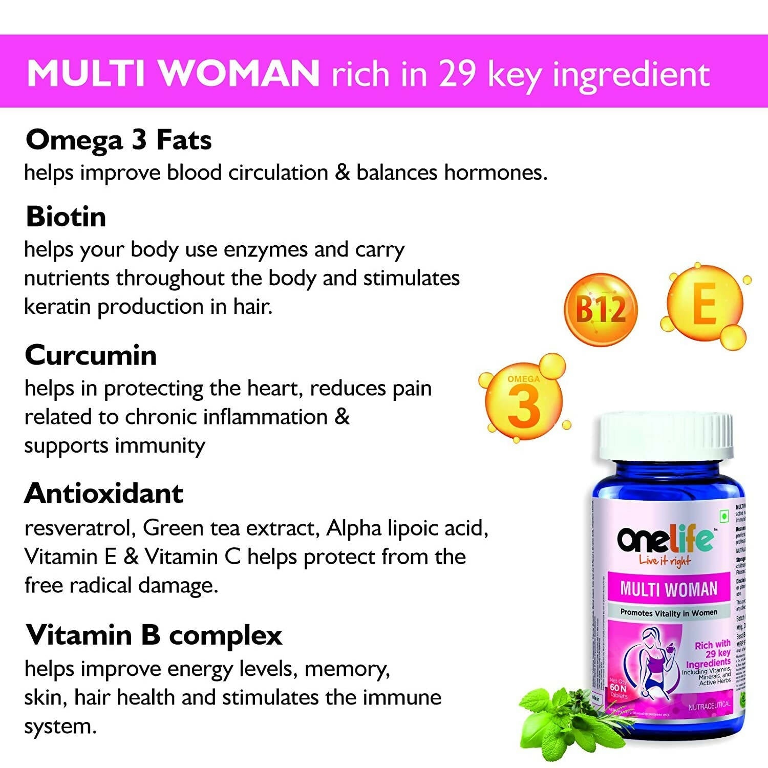 Onelife Multi Vitamin For Women Tablets | Grocsy