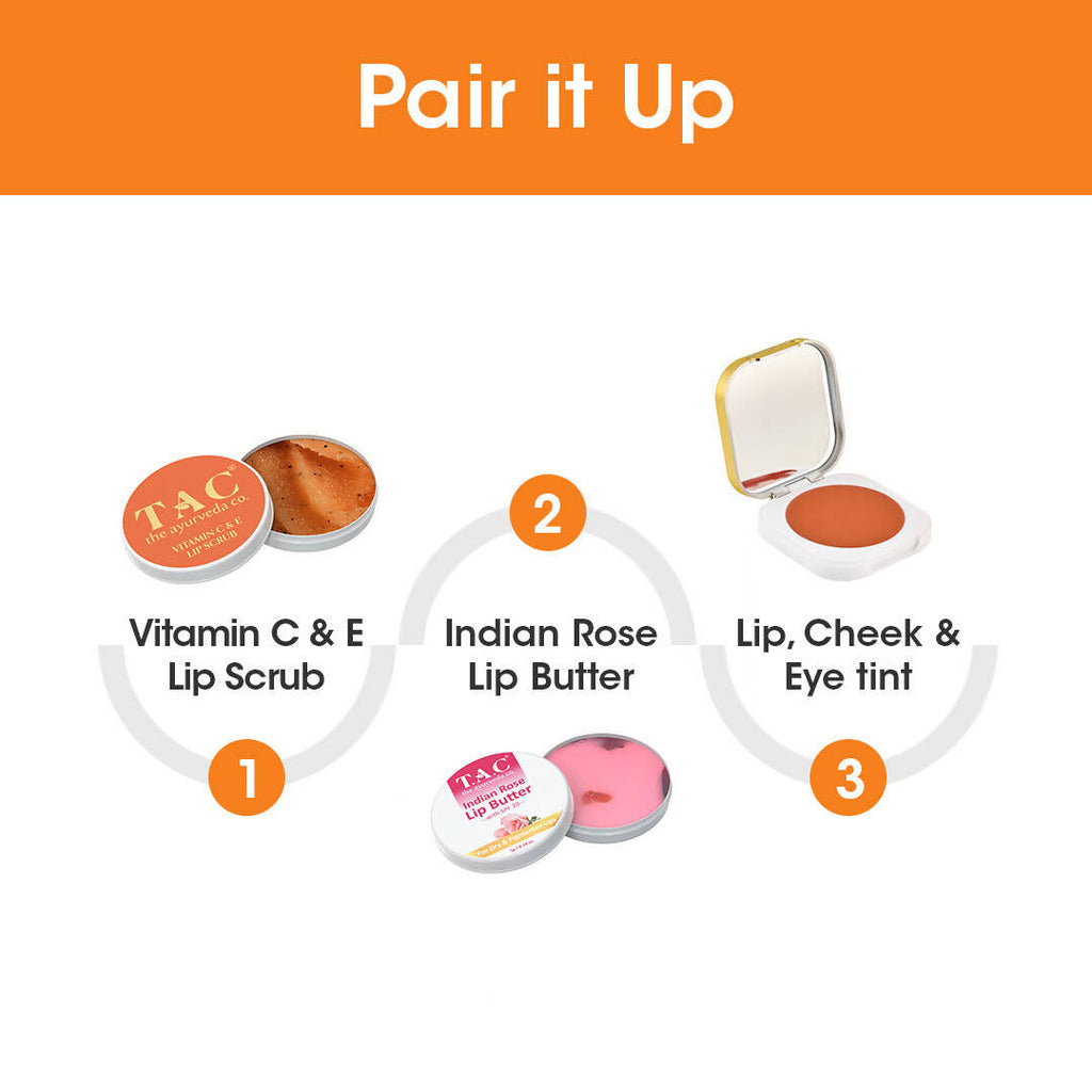 TAC - The Ayurveda Co. Satsuma Orange Lip, Cheek & Eye Tint | Grocsy