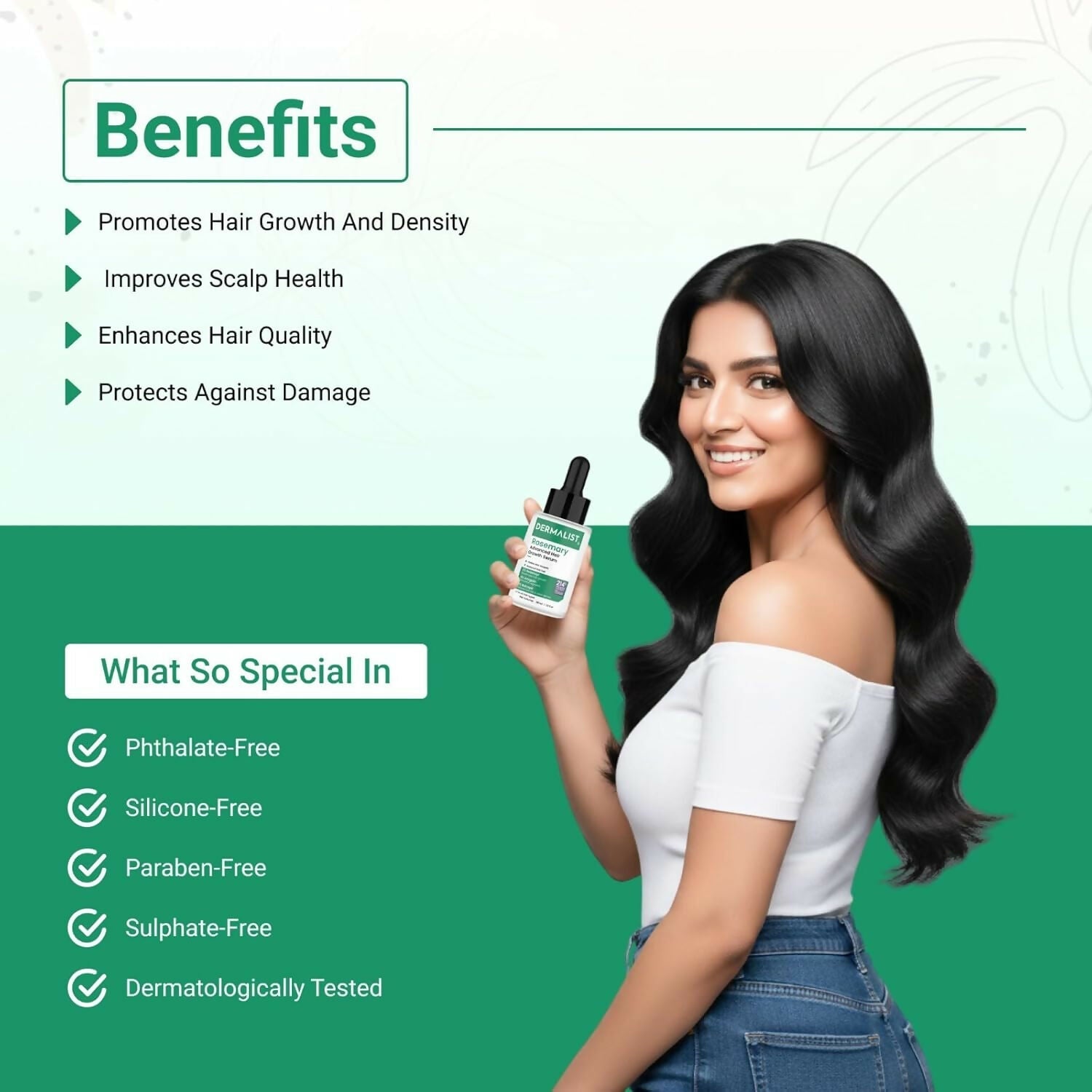 Dermalist Rosemary Hair Growth Serum with 3% Redensyl, 4% AnaGain & 3% Baicapil | Grocsy