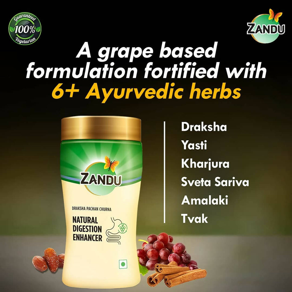 Zandu Natural Digestion Enhancer, Draksha Pachan Churna | Grocsy