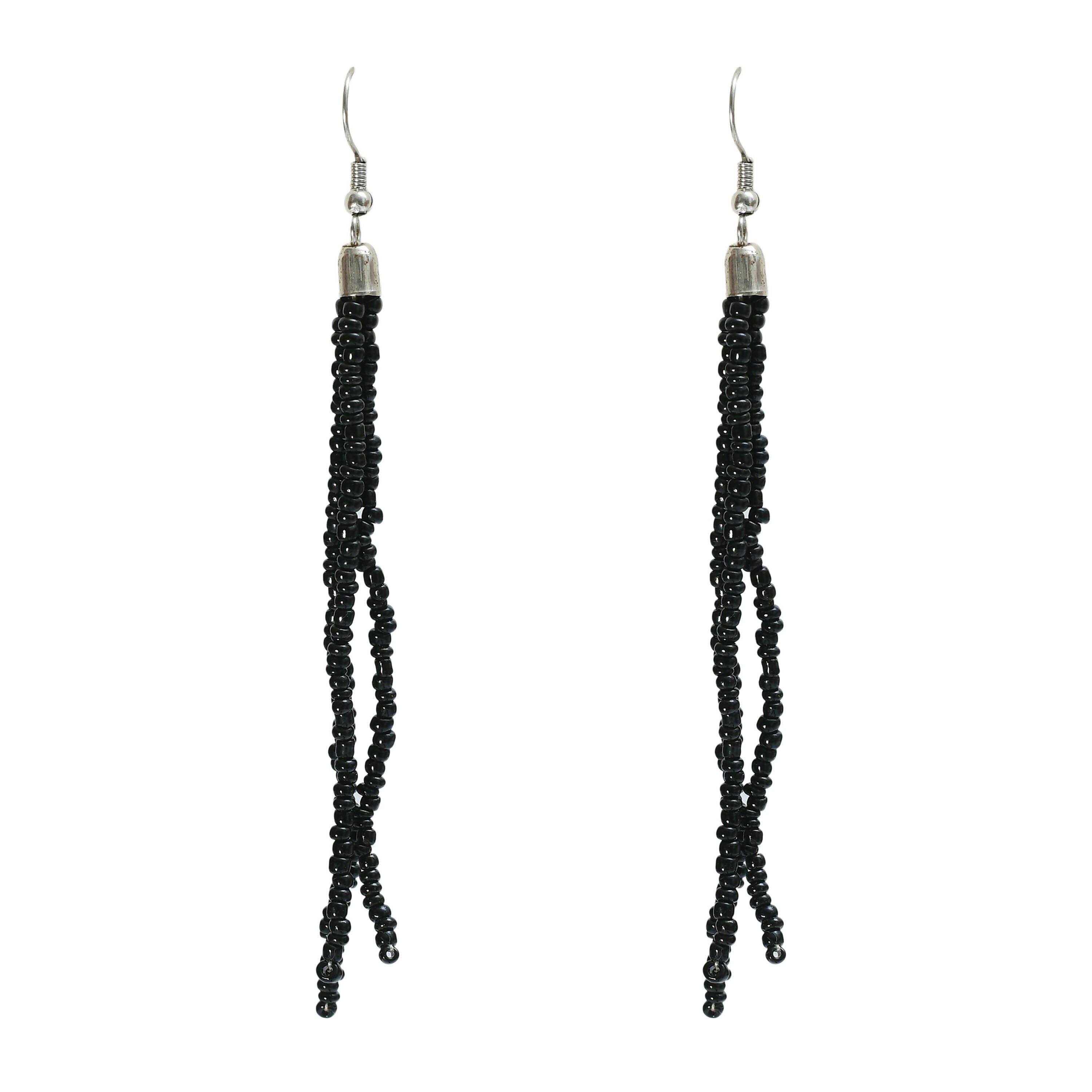 Mominos Fashion Johar Kamal Handicraft Finish Beads Work Long Necklace For Women (Black /Golden) | Grocsy