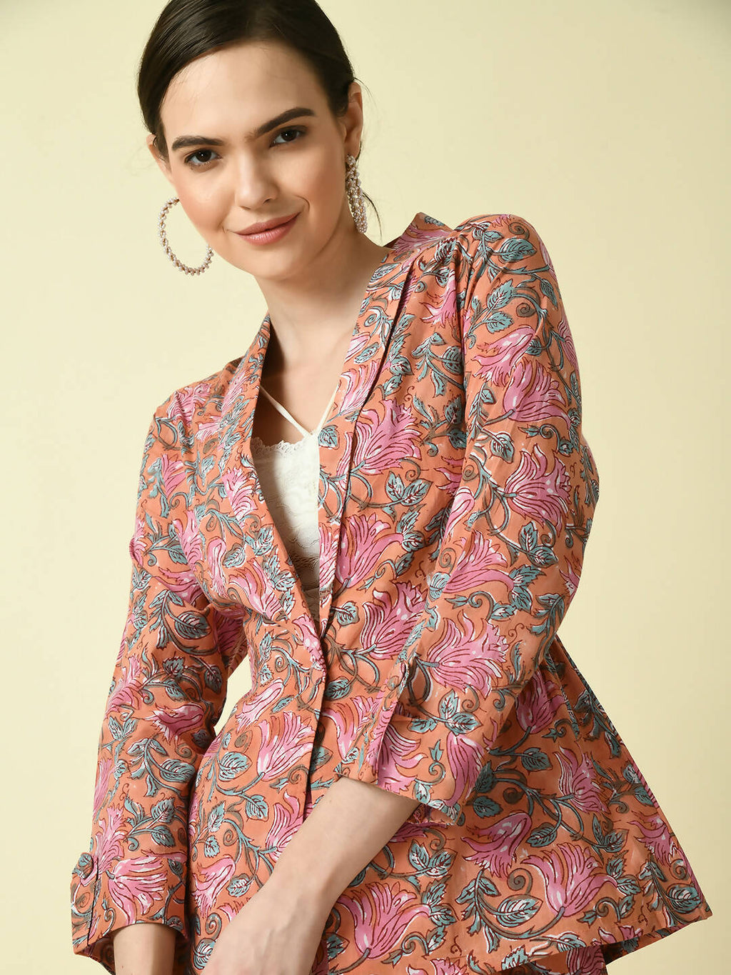 Myshka Women's Multi Cotton Printed jacket | Grocsy