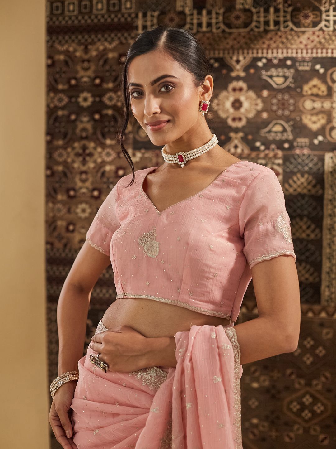 kasee Embellished Zari Pure Silk Saree | Grocsy